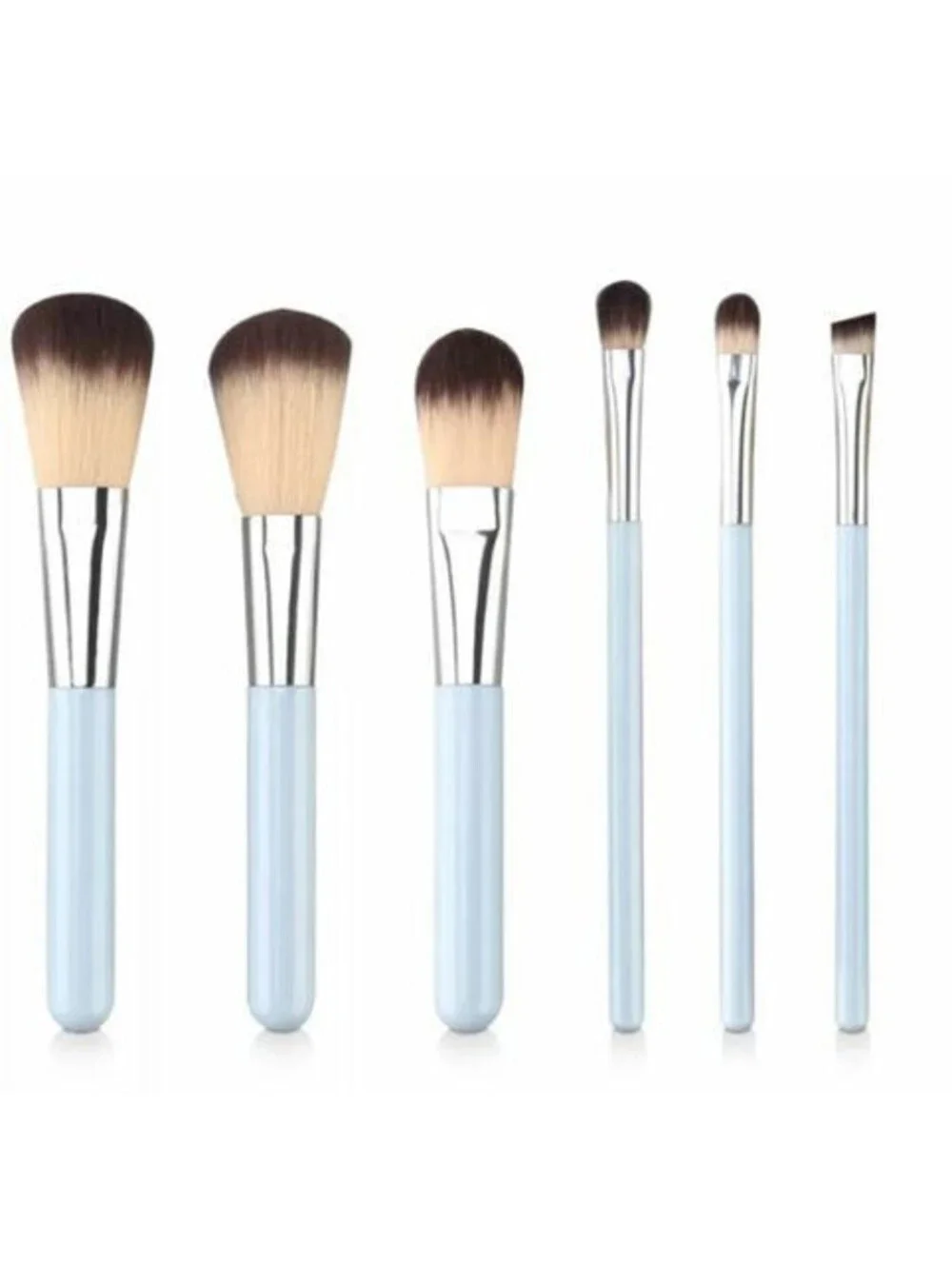 6pc Makeup Brush Set w/ Tin Case + 3Pc Makeup Brush Cleaner & Holder Set